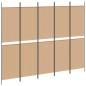 Preview: 5-Panel Raumteiler Beige 250 x 200 cm Stoff