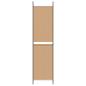 Preview: 5-Panel Raumteiler Beige 250 x 200 cm Stoff