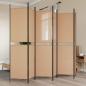Preview: ARDEBO.de - 6-teiliger Raumtrenner Beige 300 x 200 cm Stoff