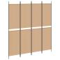 Preview: 4-teiliger Raumteiler Beige 200 x 220 cm Stoff