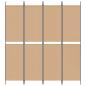 Preview: 4-teiliger Raumteiler Beige 200 x 220 cm Stoff