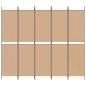Preview: 5-teiliger Raumteiler Beige 250 x 220 cm Stoff