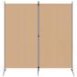 Preview: 2-teiliger Raumteiler Beige 175 x 180 cm Stoff