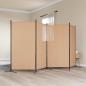 Preview: ARDEBO.de - 4-teiliger Raumteiler Beige 346 x 180 cm Stoff