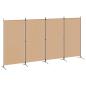 Preview: 4-teiliger Raumteiler Beige 346 x 180 cm Stoff