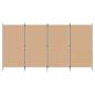 Preview: 4-teiliger Raumteiler Beige 346 x 180 cm Stoff