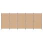 Preview: 5-teiliger Raumteiler Beige 433 x 180 cm Stoff