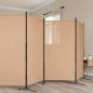 Preview: ARDEBO.de - 6-teiliger Raumtrenner Beige 520 x 180 cm Stoff