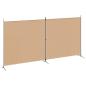 Preview: 2-teiliger Raumteiler Beige 348 x 180 cm Stoff