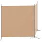 Preview: 2-teiliger Raumteiler Beige 348 x 180 cm Stoff