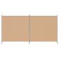 Preview: 2-teiliger Raumteiler Beige 348 x 180 cm Stoff