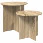 Preview: Beistelltisch-Set 2 stk. Sonoma-Eiche Ø 45 x 45 cm