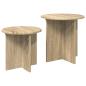 Preview: Beistelltisch-Set 2 stk. Sonoma-Eiche Ø 45 x 45 cm