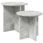 Preview: Beistelltisch-Set 2 stk. Betongrau Ø 45 x 45 cm Holzwerkstoff