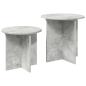 Preview: Beistelltisch-Set 2 stk. Betongrau Ø 45 x 45 cm Holzwerkstoff