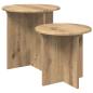 Preview: Beistelltisch-Set 2 stk. Artisan-Eiche Ø 45 x 45 cm