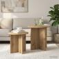 Preview: Beistelltisch-Set 2 stk. Artisan-Eiche Ø 45 x 45 cm