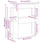 Preview: Kopfteil-Schrank Artisan-Eiche 80 cm Holzwerkstoff