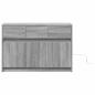 Preview: TV-Schrank mit LED-Beleuchtung Grau Sonoma 91x34x61 cm
