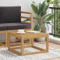 Preview: ARDEBO.de - Tisch für Outdoor Massivholz Akazie Weiß 59 x 59 x 37 cm
