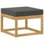 Preview: Outdoor Hocker Massivholz Akazie Weiß