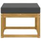 Preview: Outdoor Hocker Massivholz Akazie Weiß
