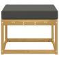 Preview: Outdoor Hocker Massivholz Akazie Weiß