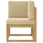 Preview: Outdoor Ecksofa Massivholz Akazie Weiß
