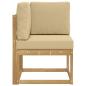 Preview: Outdoor Ecksofa Massivholz Akazie Weiß