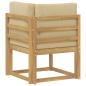 Preview: Outdoor Ecksofa Massivholz Akazie Weiß