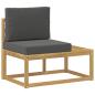 Preview: Outdoor End Sofa Weiß 91 x 63 x 73 cm Massivholz Akazie