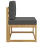 Preview: Outdoor End Sofa Weiß 91 x 63 x 73 cm Massivholz Akazie
