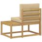 Preview: Outdoor End Sofa Weiß 91 x 63 x 73 cm Massivholz Akazie
