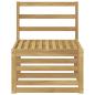Preview: Outdoor Mittelsofa Massivholz Akazie Weiß 63 x 59 x 73 cm