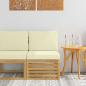 Preview: ARDEBO.de - Outdoor Mittelsofa Massivholz Akazie Weiß