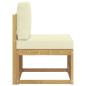 Preview: Outdoor Mittelsofa Massivholz Akazie Weiß