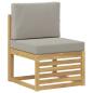 Preview: Outdoor Mittelsofa Massivholz Akazie Weiß