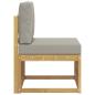 Preview: Outdoor Mittelsofa Massivholz Akazie Weiß