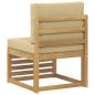Preview: Outdoor Mittelsofa Massivholz Akazie Weiß