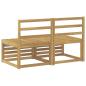 Preview: 2 Stück Outdoor Mittelsofa Massivholz Akazie Weiß