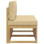 Preview: 2 Stück Outdoor Mittelsofa Massivholz Akazie Weiß