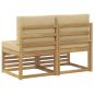 Preview: 2 Stück Outdoor Mittelsofa Massivholz Akazie Weiß