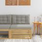 Preview: ARDEBO.de - Outdoor Mittelsofa Massivholz Akazie Weiß