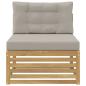 Preview: Outdoor Mittelsofa Massivholz Akazie Weiß