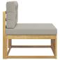 Preview: Outdoor Mittelsofa Massivholz Akazie Weiß