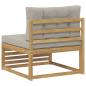 Preview: Outdoor Mittelsofa Massivholz Akazie Weiß