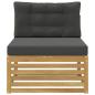 Preview: Outdoor Mittelsofa Massivholz Akazie Weiß