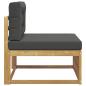 Preview: Outdoor Mittelsofa Massivholz Akazie Weiß
