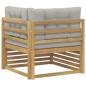 Preview: Outdoor Ecksofa Massivholz Akazie Weiß