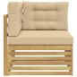 Preview: Outdoor Ecksofa Massivholz Akazie Weiß